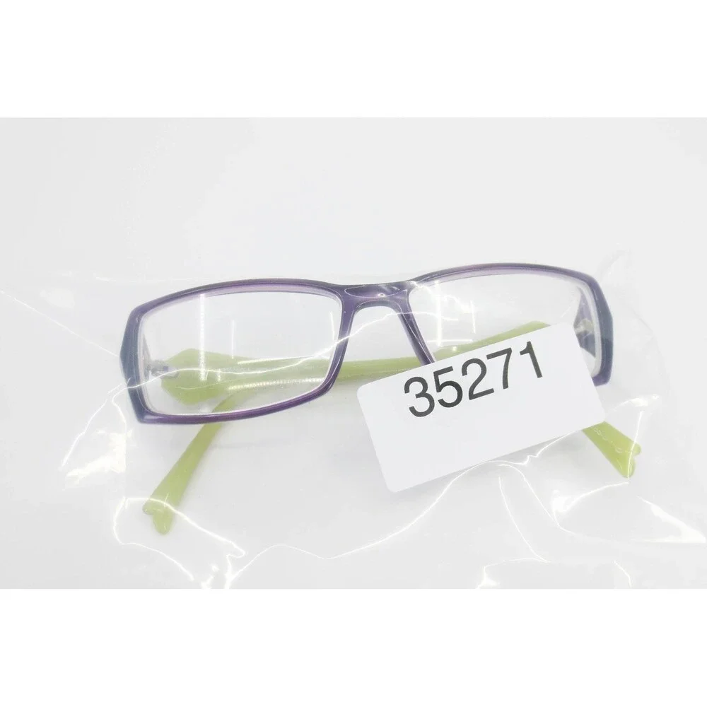 Koali Morel France 7007S Eyeglasses Purple Lime Green Leaf Pattern 51-16-135